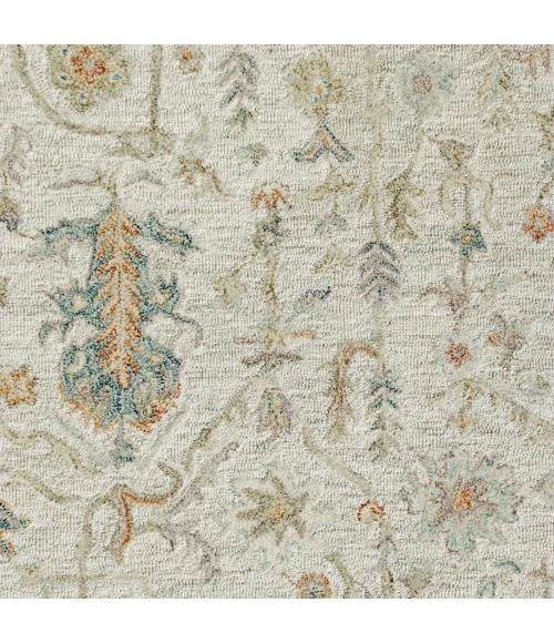 LR Home Vintage Cream/Taupe/Blue 81921 8 ft. 6 in. Round Rug