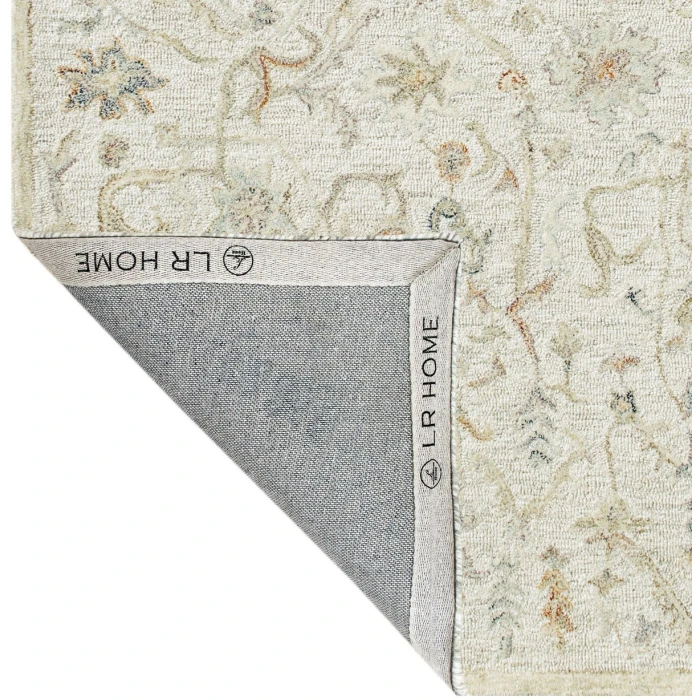 LR Home Vintage Cream/Taupe/Blue 81921 2 ft. X 3 ft. Rect. Rug
