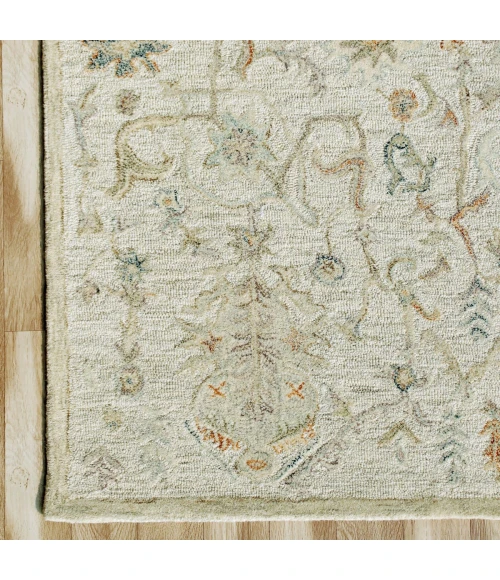 LR Home Vintage Cream/Taupe/Blue 81921 5 ft. X 7 ft. 9 in. Rect. Rug