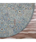 LR Home Vintage Blue/Ivory/Taupe 81922 8 ft. 6 in. Round Rug