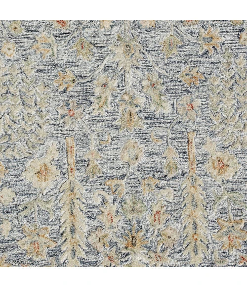 LR Home Vintage Blue/Ivory/Taupe 81922 7 ft. 9 in. X 9 ft. 9 in. Rect. Rug