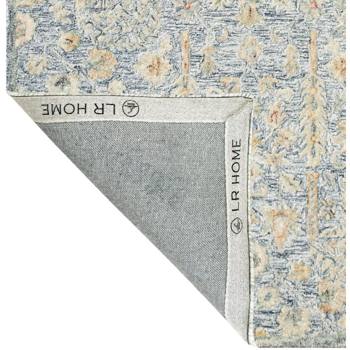 LR Home Vintage Blue/Ivory/Taupe 81922 2 ft. X 3 ft. Rect. Rug