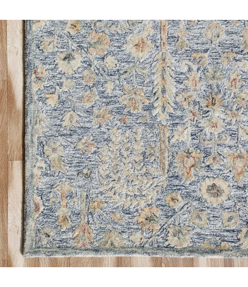 LR Home Vintage Blue/Ivory/Taupe 81922 7 ft. 9 in. X 9 ft. 9 in. Rect. Rug