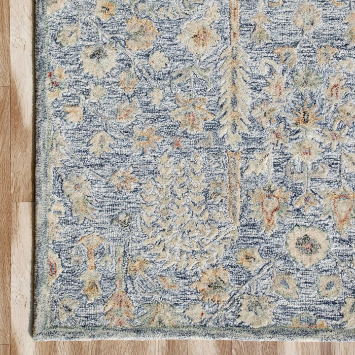 LR Home Vintage Blue/Ivory/Taupe 81922 2 ft. X 3 ft. Rect. Rug