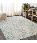 LR Home Vintage Blue/Ivory/Taupe 81922 7 ft. 9 in. X 9 ft. 9 in. Rect. Rug