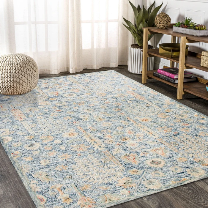 LR Home Vintage Blue/Ivory/Taupe 81922 2 ft. X 3 ft. Rect. Rug
