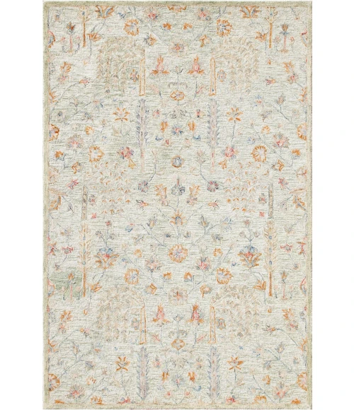 LR Home Vintage Green/Cream/Taupe 81923 5 ft. X 7 ft. 9 in. Rect. Rug