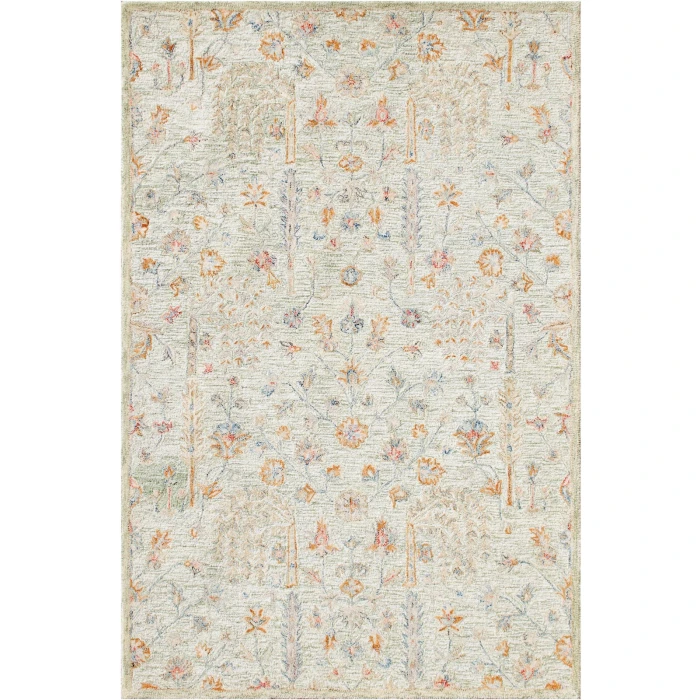 LR Home Vintage Green/Cream/Taupe 81923 2 ft. X 3 ft. Rect. Rug