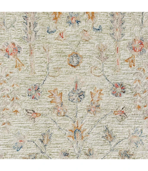 LR Home Vintage Green/Cream/Taupe 81923 8 ft. 6 in. Round Rug