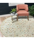LR Home Vintage Green/Cream/Taupe 81923 8 ft. 6 in. Round Rug