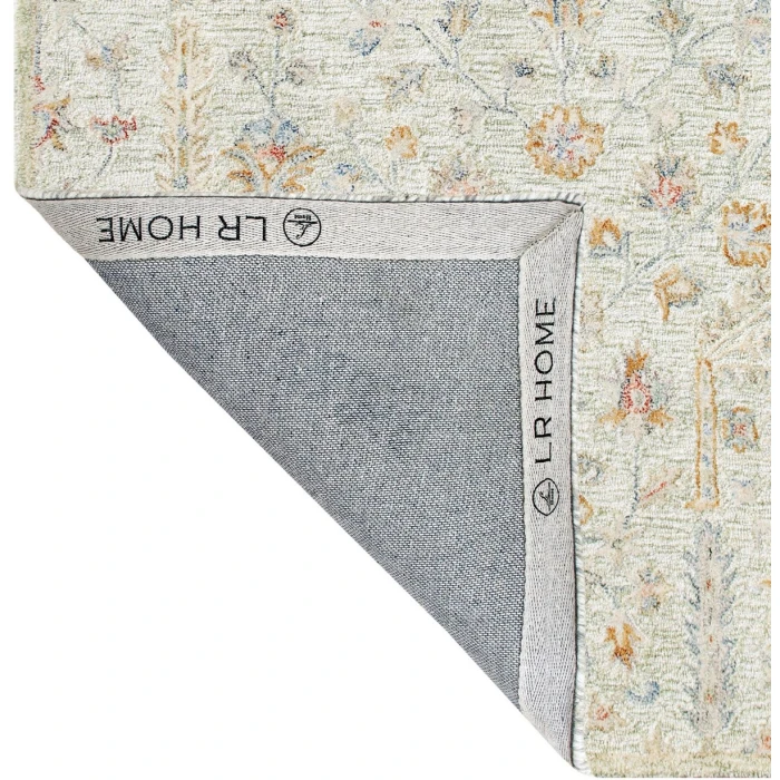 LR Home Vintage Green/Cream/Taupe 81923 2 ft. X 3 ft. Rect. Rug