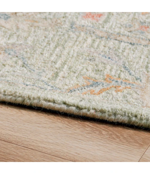 LR Home Vintage Green/Cream/Taupe 81923 7 ft. 9 in. X 9 ft. 9 in. Rect. Rug