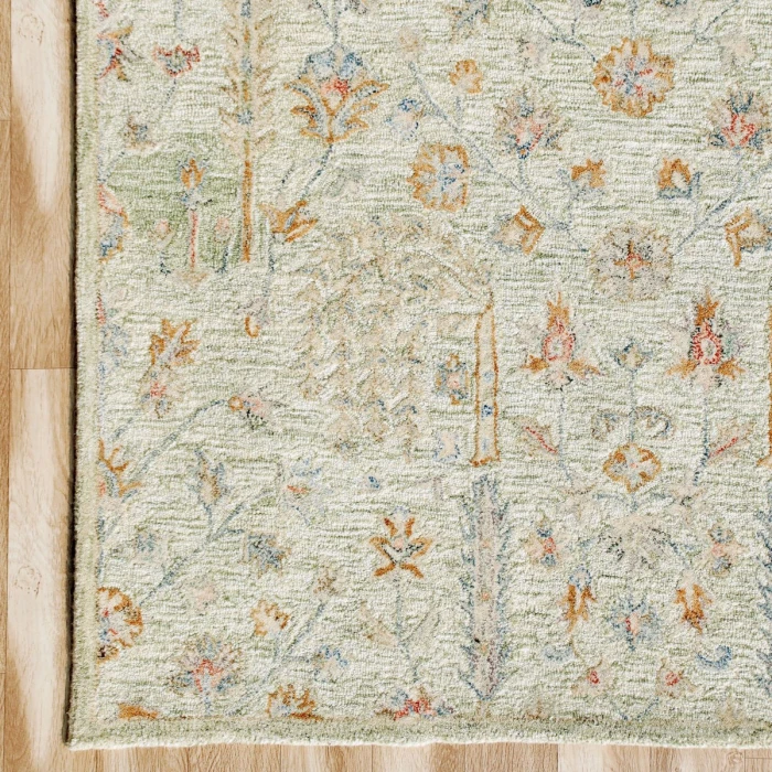 LR Home Vintage Green/Cream/Taupe 81923 2 ft. X 3 ft. Rect. Rug