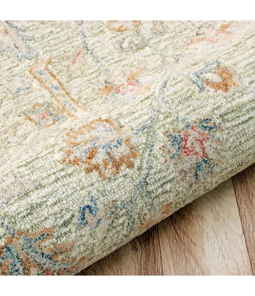 LR Home Vintage Green/Cream/Taupe 81923 7 ft. 9 in. X 9 ft. 9 in. Rect. Rug