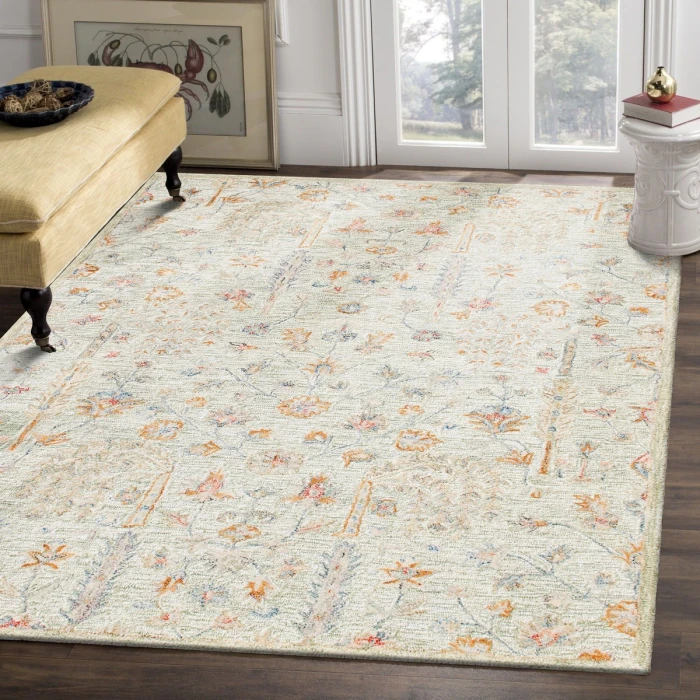 LR Home Vintage Green/Cream/Taupe 81923 2 ft. X 3 ft. Rect. Rug
