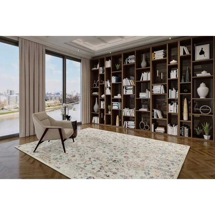 LR Home Vintage Green/Cream/Taupe 81923 2 ft. X 3 ft. Rect. Rug