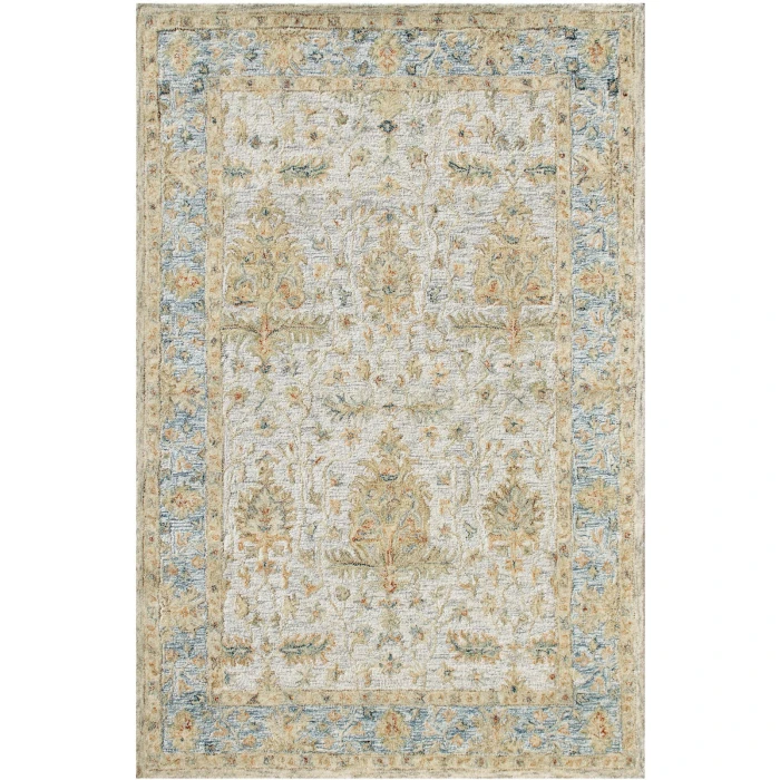 LR Home Vintage Blue/Taupe/Cream 81924 2 ft. X 3 ft. Rect. Rug