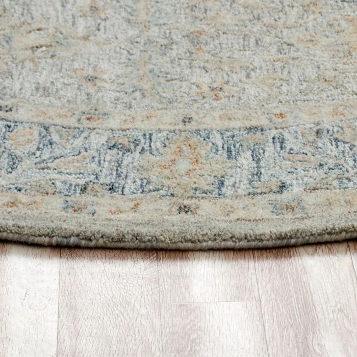 Rugs Town Blue/Taupe/Cream 81924 8 ft. 6 in. Round Rug