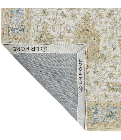 LR Home Vintage Blue/Taupe/Cream 81924 10 ft. X 14 ft. Rect. Rug