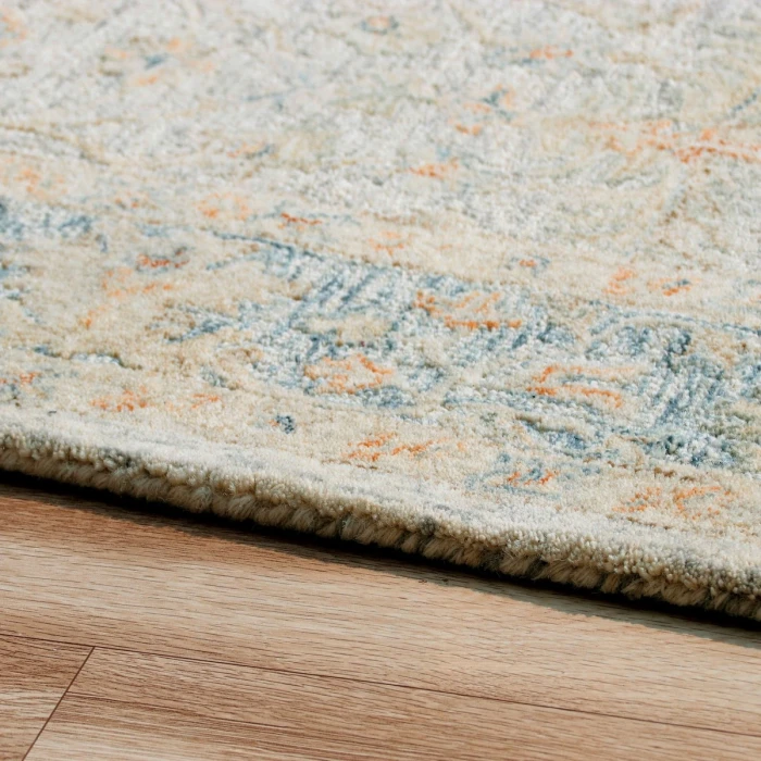 LR Home Vintage Blue/Taupe/Cream 81924 2 ft. X 3 ft. Rect. Rug