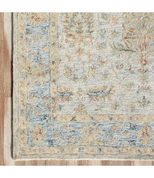 LR Home Vintage Blue/Taupe/Cream 81924 10 ft. X 14 ft. Rect. Rug