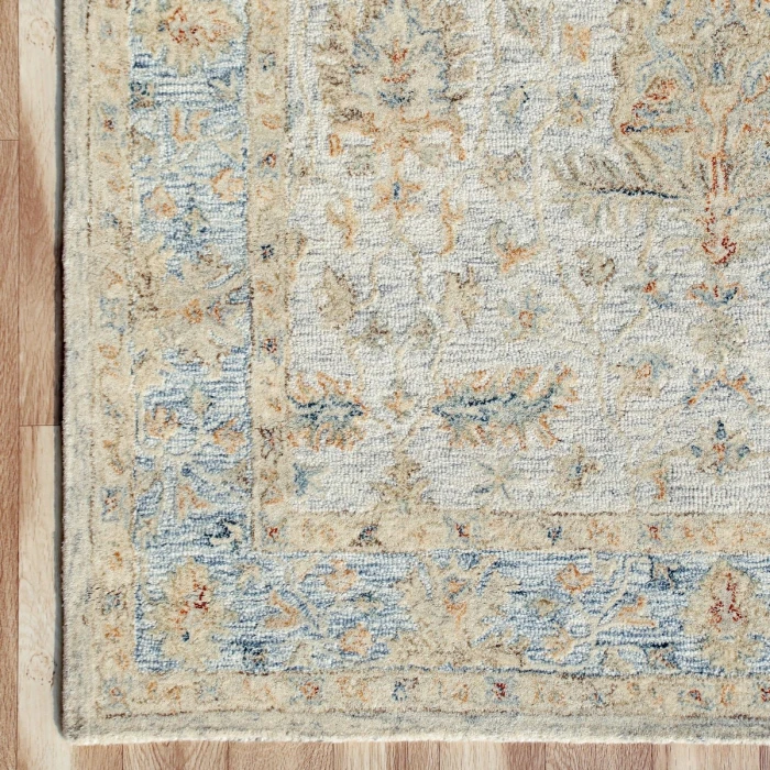 LR Home Vintage Blue/Taupe/Cream 81924 2 ft. X 3 ft. Rect. Rug
