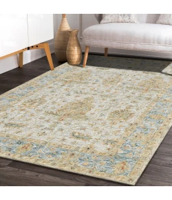 LR Home Vintage Blue/Taupe/Cream 81924 10 ft. X 14 ft. Rect. Rug
