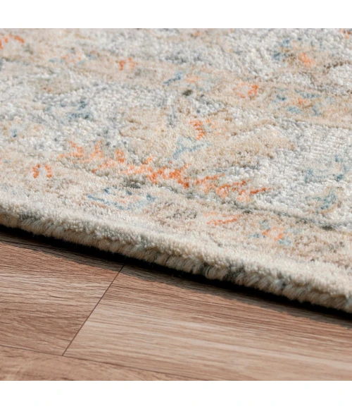 LR Home Vintage Silver/Taupe/Cream 81925 7 ft. 9 in. X 9 ft. 9 in. Rect. Rug