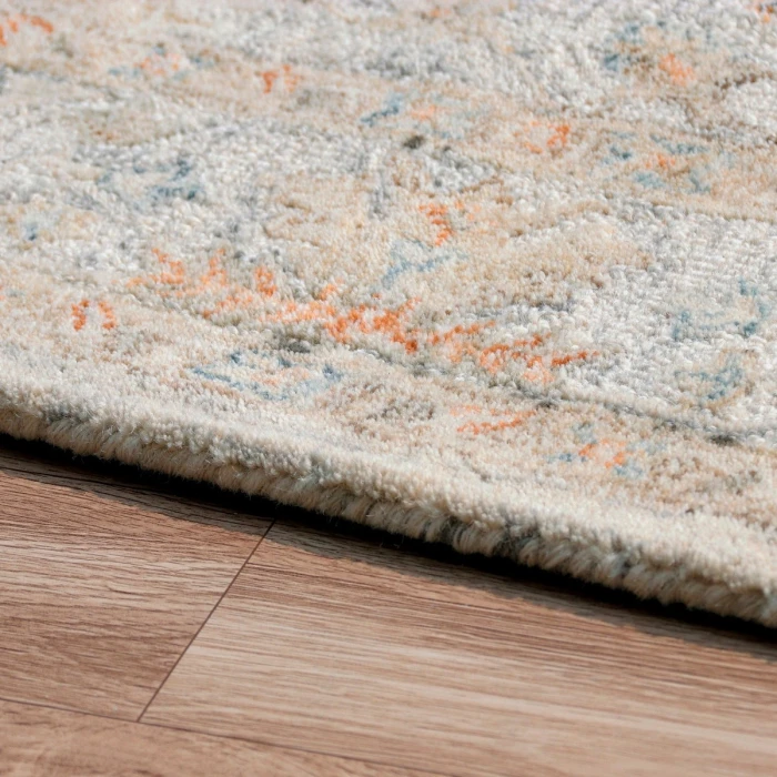 LR Home Vintage Silver/Taupe/Cream 81925 10 ft. X 14 ft. Rect. Rug