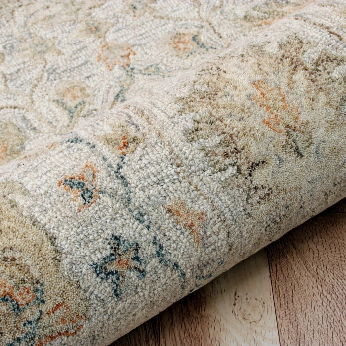 LR Home Vintage Silver/Taupe/Cream 81925 10 ft. X 14 ft. Rect. Rug