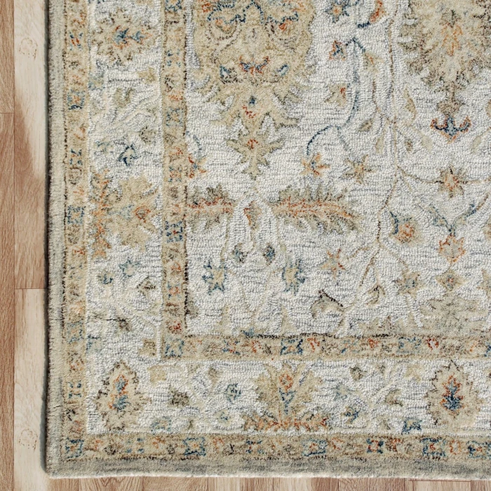 LR Home Vintage Silver/Taupe/Cream 81925 10 ft. X 14 ft. Rect. Rug
