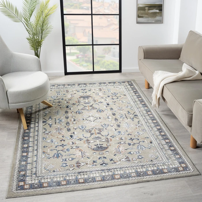 Rugs Town Blue VISTA 5ft.3in. x 7ft. Rectangle Rug