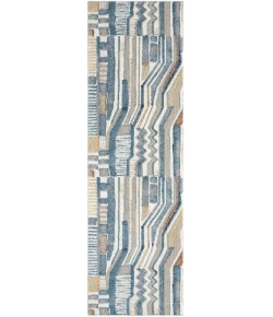 LR Home Vista Blue VISTA 2ft.2in. x 7ft. Runner Rug