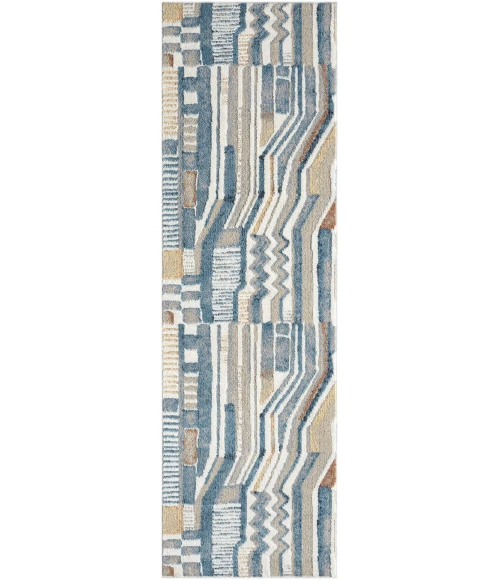 LR Home Vista Blue VISTA 2ft.2in. x 7ft. Runner Rug