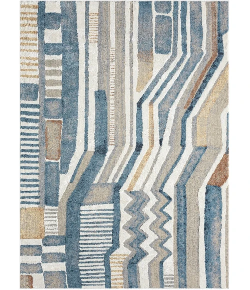 LR Home Vista Blue VISTA 5ft.3in. x 7ft. Rectangle Rug