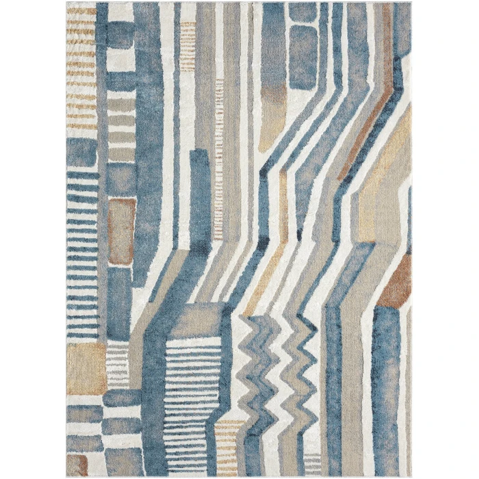 Rugs Town Blue VISTA 5ft.3in. x 7ft. Rectangle Rug