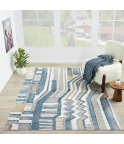 LR Home Vista Blue VISTA 2ft. x 3ft. Rectangle Rug
