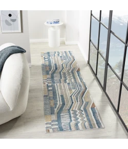 LR Home Vista Blue VISTA 2ft.2in. x 7ft. Runner Rug