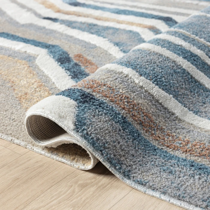 Rugs Town Blue VISTA 5ft.3in. x 7ft. Rectangle Rug