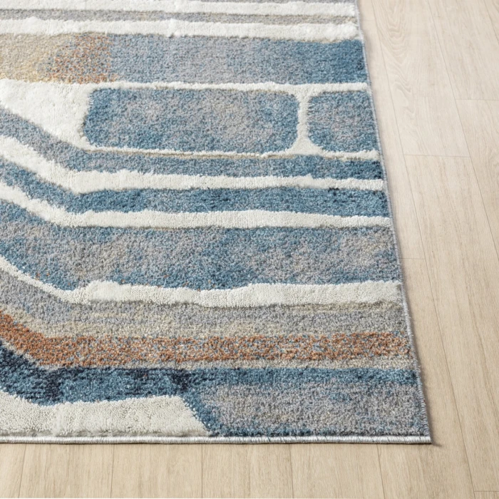 Rugs Town Blue VISTA 5ft.3in. x 7ft. Rectangle Rug
