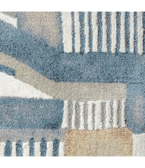 LR Home Vista Blue VISTA 5ft.3in. x 7ft. Rectangle Rug