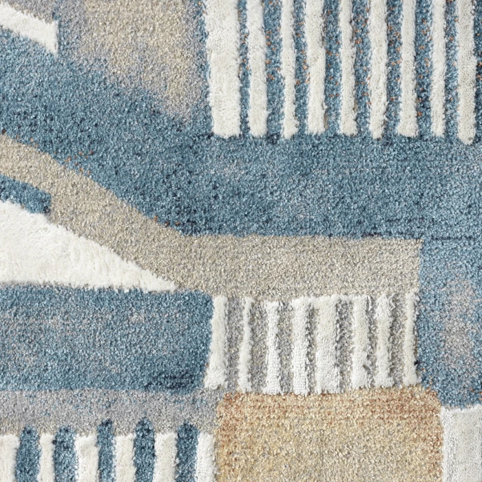Rugs Town Blue VISTA 5ft.3in. x 7ft. Rectangle Rug