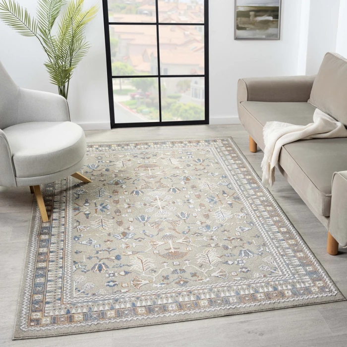 Rugs Town Beige VISTA 5ft.3in. x 7ft. Rectangle Rug