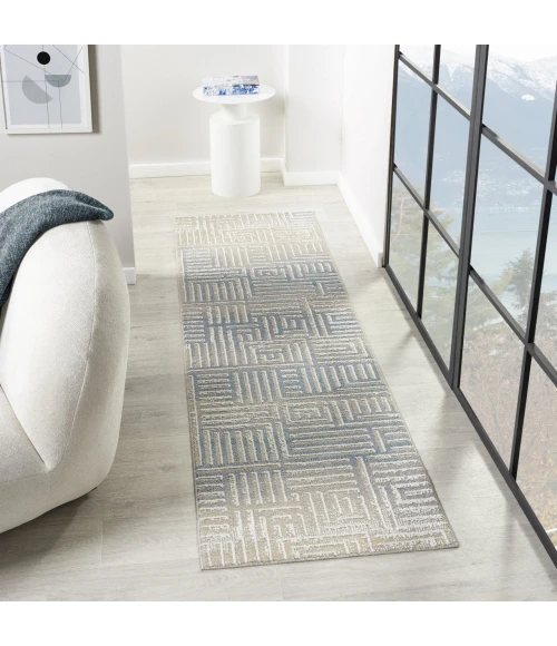 LR Home Vista Beige VISTA 2ft.2in. x 7ft. Runner Rug