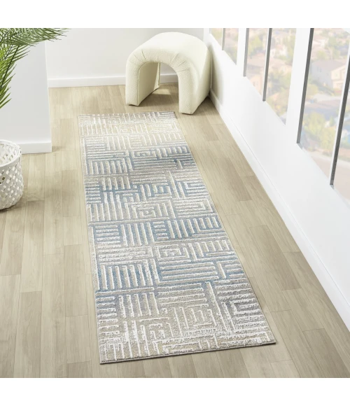 LR Home Vista Beige VISTA 2ft.2in. x 7ft. Runner Rug