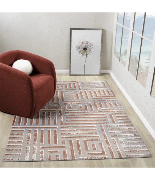 LR Home Vista Beige VISTA 2ft. x 3ft. Rectangle Rug