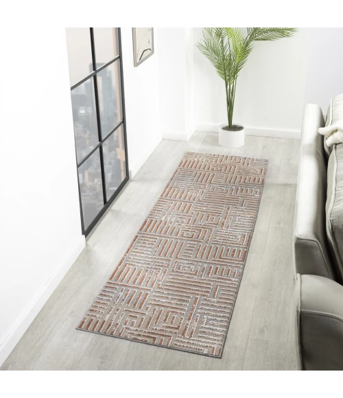 LR Home Vista Beige VISTA 2ft.2in. x 7ft. Runner Rug