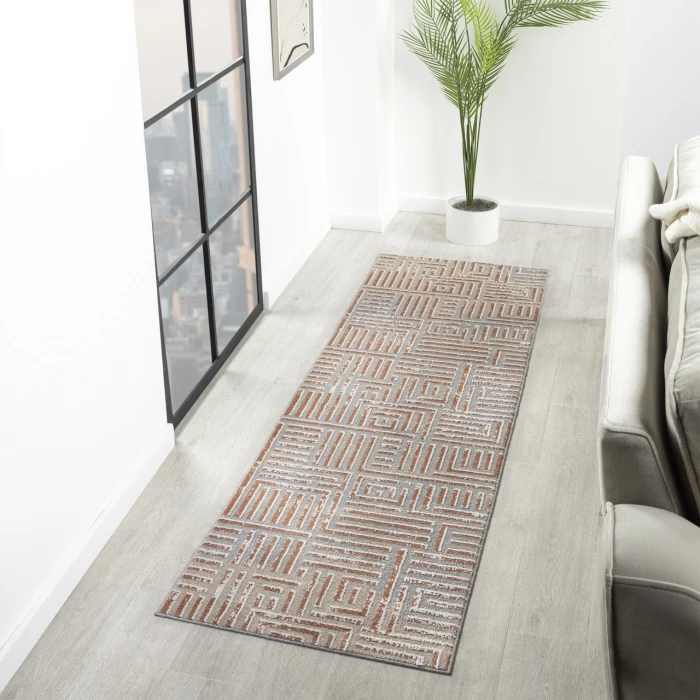 Rugs Town Beige VISTA 2ft.2in. x 7ft. Runner Rug