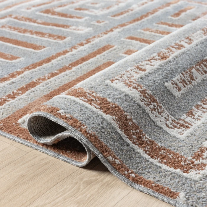 Rugs Town Beige VISTA 7ft.9in. x 9ft.9in. Rectangle Rug