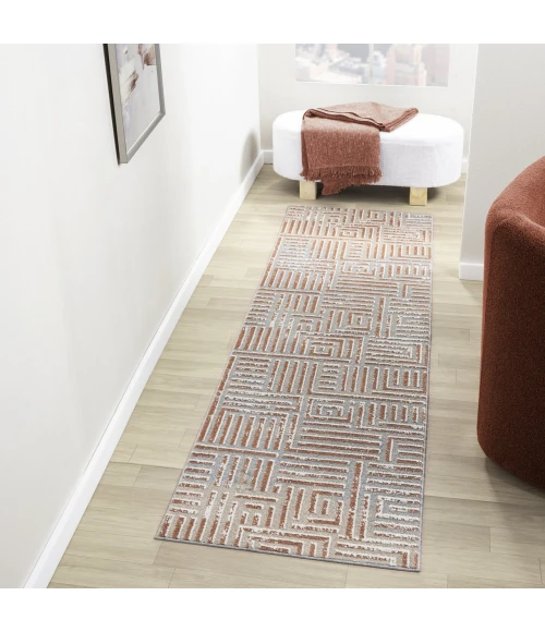 LR Home Vista Beige VISTA 2ft.2in. x 7ft. Runner Rug